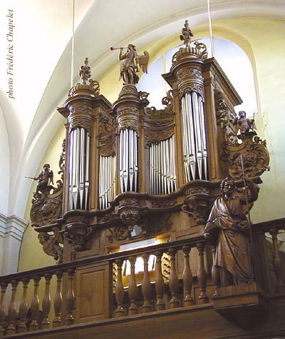 Buffet 1721 de l'orgue de Champagnole