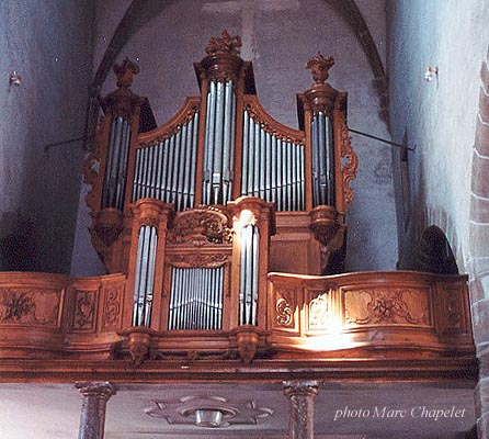 Buffets XVIIIe/1841 et 1793 de l'orgue de St-Rémi 
de Fénétrange